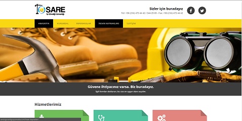Hayırlı olsun :) Sare İş Güvenliği Web Sitesi Yayında